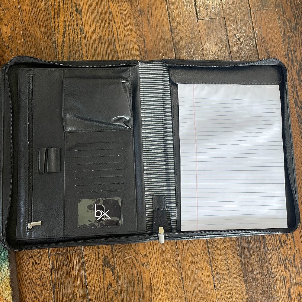 Buxton Zip Faux Leather Padfolio - New, Never Used